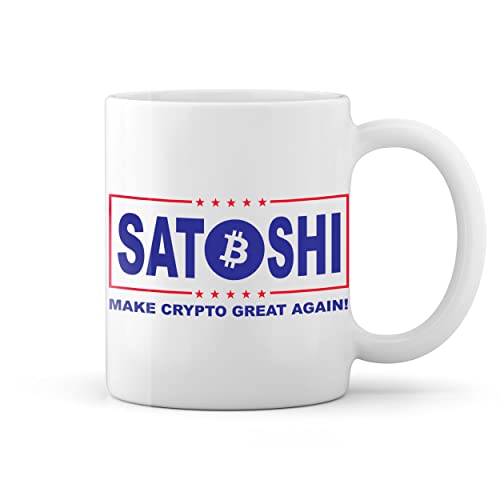 Satoshi Nakamoto Bitcoin Make Crypto Again Weiße Tasse Mug von GR8Shop