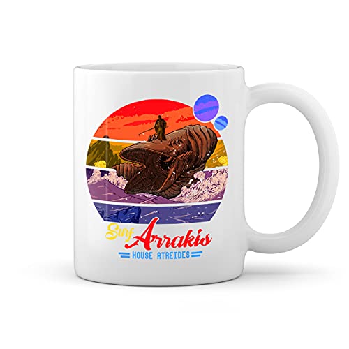 Surf Arrakis Sand Worm of Dune Weiße Tasse Mug von GR8Shop