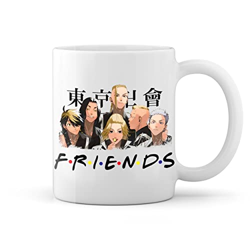 Tokyo Revengers Friends Inspired Tv Series Color Artwork Weiße Tasse Mug von GR8Shop