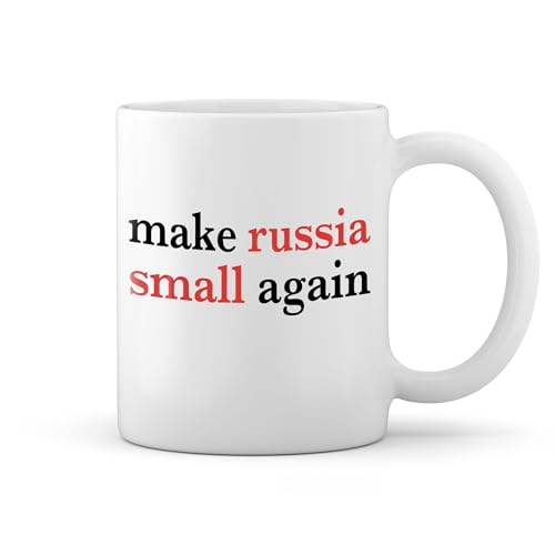 Zelensky Make Russia Small Again Weiße Tasse Mug von GR8Shop