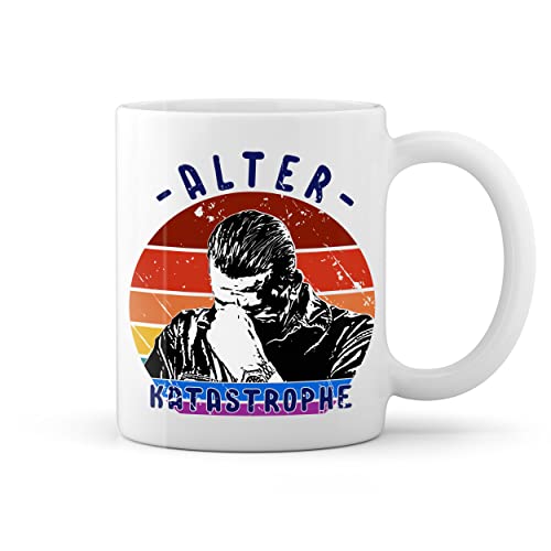 retro Alter Katastrophe vintage Lustiger Spruch Alter Weiße Tasse Mug von GR8Shop