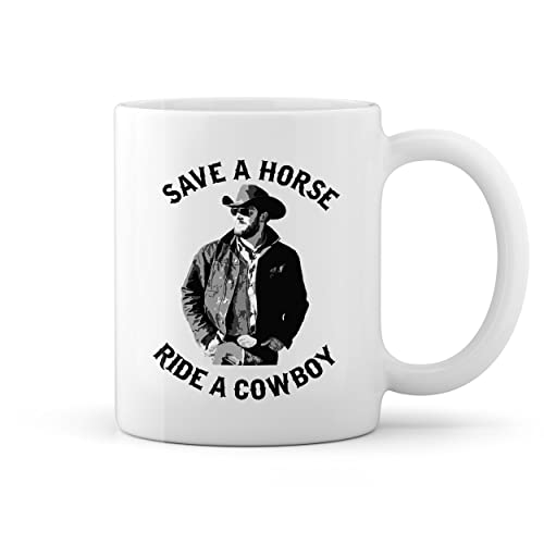 save a horse ride a cowboy Weiße Tasse Mug von GR8Shop