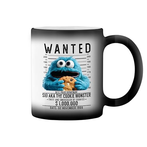 vintage monster cookies with biscuites puppets mugshot New Trend Fun Lustig Black Magic Tasse Mug von GR8Shop