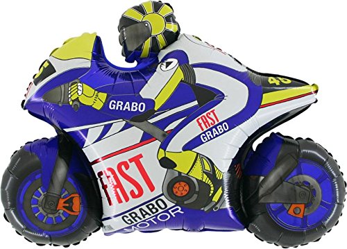 39 Zoll Blaues Motorrad Hat Folieballon (CS18) Gestaltet von Toyland