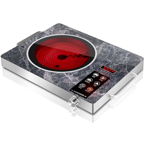 GRACEALL 3500W Infrarot Kochplatte, Einzelner Elektrischer Herd, Tragbare Arbeitsplatten-Kochfeld, Kompakte Elektrokochplatte mit Stecker, Temperaturregelbar für Camping & Küche GRACEALL 3500W Infrarot Kochplatte, Einzelner Elektrischer Herd, Tragbare Arbeitsplatten-Kochfeld, Kompakte Elektrokochplatte mit Stecker, Temperaturregelbar für Camping & Küche von GRACEALL