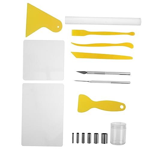 GRADENEVE 1 Satz Ton Sculpting Tools Kunststoffschaber Acrylblech DIY-versorgung von GRADENEVE
