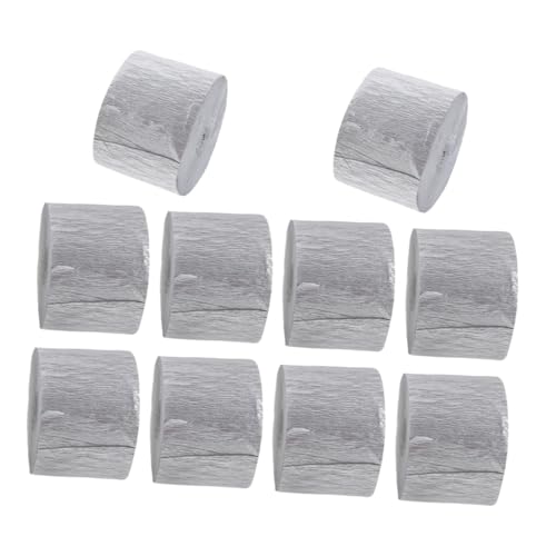 GRADENEVE 10 Rollen Silber Krepppapier Streamer Party Deko Vielseitig Einsetzbar für Geburtstagsfeiern Hochzeiten und Festliche Events Langlebig Flexibel und Einfach zu Verarbeiten GRADENEVE 10 Rollen Silber Krepppapier Streamer Party Deko Vielseitig Einsetzbar für Geburtstagsfeiern Hochzeiten und Festliche Events Langlebig Flexibel und Einfach zu Verarbeiten von GRADENEVE