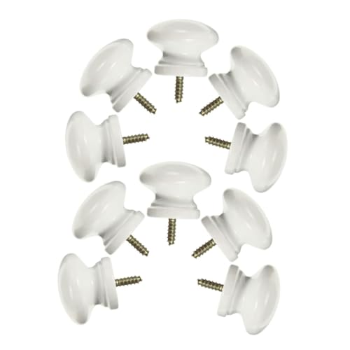 GRADENEVE 10 Stück Teiliges Holzschrankgriffe Runde Selbstbohrende Möbelknöpfe aus Massivholz für Küchen Schubladenschränke Kleiderschränke Einfache Montage Langlebig und Robust von GRADENEVE