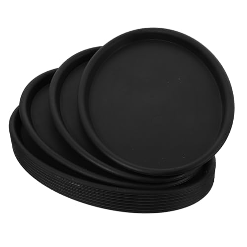 GRADENEVE 10 Stück Teiliges Pflanzentopf Untersetzer Oval aus Kunststoff Wasserdichter Pflanzenschale mit Integriertem Wasserfänger Vielseitig für Blumentöpfe im Innen und Außenbereich von GRADENEVE