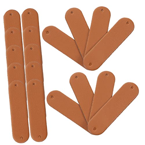 GRADENEVE 100 Stück PU Leder Etiketten mit Zwei Löchern Handmade Labels für Kleidung Strickwaren Häkeln Vielseitig Einsetzbar Langlebig Einfach Annähbar Schokoladenbraun GRADENEVE 100 Stück PU Leder Etiketten mit Zwei Löchern Handmade Labels für Kleidung Strickwaren Häkeln Vielseitig Einsetzbar Langlebig Einfach Annähbar Schokoladenbraun von GRADENEVE
