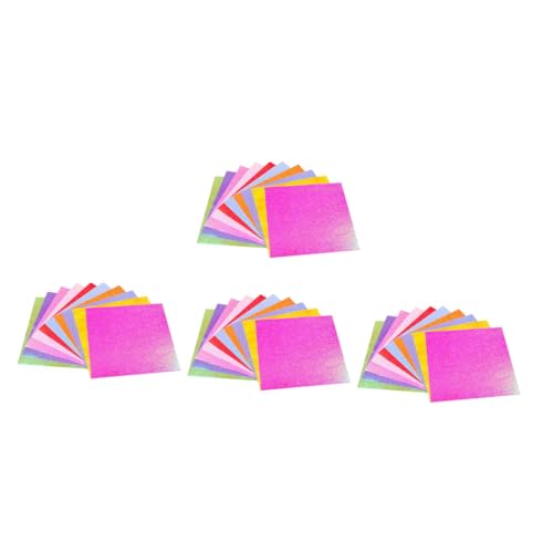 GRADENEVE 100 Stück Teiliges Origami glitzerpapier Bunte Glänzende Bastelpapiere Handliches Reißfestes Bastelmaterial für DIY kinderprojekte und Kreative Papierfaltkunst von GRADENEVE