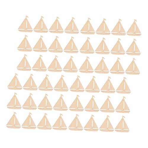 GRADENEVE 100 Stück Teiliges Unbemalte Holzscheiben Segelboot Motive zum Bemalen Robuste DIY Bastelmaterialien für Erwachsene Kreative Segelboot Dekorationen für Party und Handwerk von GRADENEVE