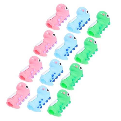 GRADENEVE 12 Stück Silikon Tier Stiftkappen Niedliche Bleistift Topper für Schüler Schulmaterial und Belohnungen im Klassenzimmer Tierdesigns für Mehr Spaß Beim Lernen von GRADENEVE