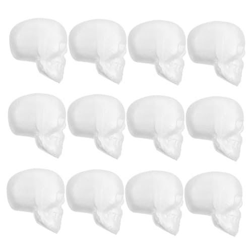 GRADENEVE 12 Stück Teiliges Halloween Schaumstoff Schädel Weiß Leicht Bemalbare Dekorationen für Gruselige Partys Vielseitige DIY Deko für Halloween Horror Motto und Themenfeiern GRADENEVE 12 Stück Teiliges Halloween Schaumstoff Schädel Weiß Leicht Bemalbare Dekorationen für Gruselige Partys Vielseitige DIY Deko für Halloween Horror Motto und Themenfeiern von GRADENEVE