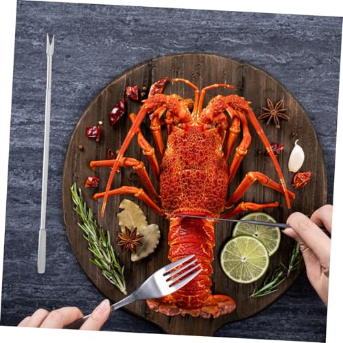 GRADENEVE 15 Stück Teiliges Meeresfrüchte Gabel Set aus hochwertigem Metall Langlebig mit Nussnadeln und Seafood Picks für Hummer Krabben Muscheln und Nüsse Einfach zu Reinigen und Griffig von GRADENEVE