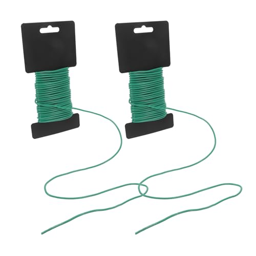 GRADENEVE 2 Rollen Flexibler Pflanzendraht Grün Pflanzendraht für Garten Pflanzenbinder Kletterpflanzen Tomaten Spalier Draht Gartenbedarf von GRADENEVE