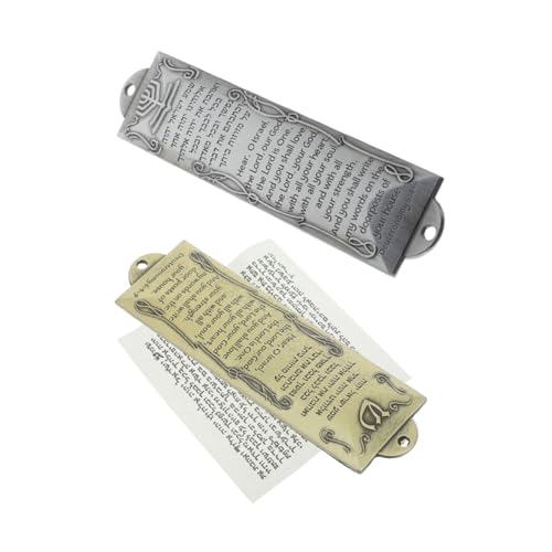 GRADENEVE 2 Sätze Jüdische Mezuzah Türdeko mit Echtem Koscherem Schriftrolle Retro Metall Tür segen Spirituelle Schutz Ornamente aus Zinklegierung für Zuhause Innen Außendekor GRADENEVE 2 Sätze Jüdische Mezuzah Türdeko mit Echtem Koscherem Schriftrolle Retro Metall Tür segen Spirituelle Schutz Ornamente aus Zinklegierung für Zuhause Innen Außendekor von GRADENEVE