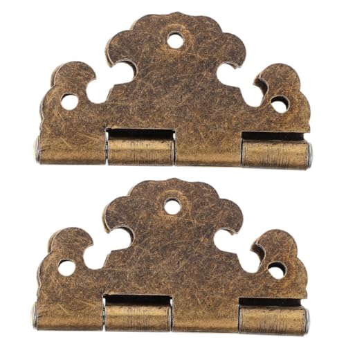GRADENEVE 2 Stück Antike Metall scharniere Retro Scharniere für Möbel Robuste Vintage Türbänder für Kleiderschrank und Holzbox Einfache Montage Langlebige Dekorative Außenscharniere GRADENEVE 2 Stück Antike Metall scharniere Retro Scharniere für Möbel Robuste Vintage Türbänder für Kleiderschrank und Holzbox Einfache Montage Langlebige Dekorative Außenscharniere von GRADENEVE