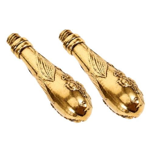 GRADENEVE 2 Stück Ergonomischer Wachssiegel griff Metallgriff mit Blumenmuster Ersatzgriff für DIY Wachssiegel stempel Komfortabel Einfach zu Wechseln für Kreative Bastelprojekte von GRADENEVE