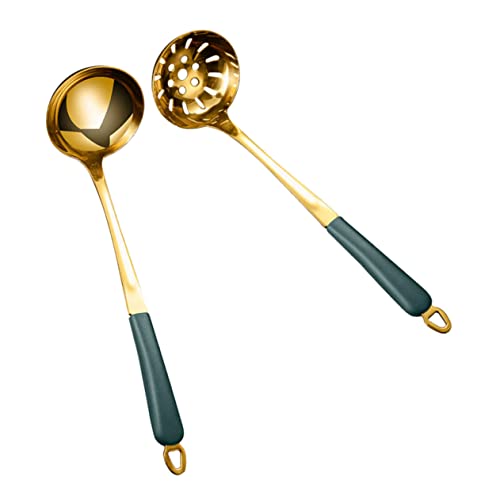 GRADENEVE 2 Stück Goldene Suppenkelle Schöpflöffel Ergonomisch Leicht zu Reinigen für Hot Pot und Suppen Design für Tisch GRADENEVE 2 Stück Goldene Suppenkelle Schöpflöffel Ergonomisch Leicht zu Reinigen für Hot Pot und Suppen Design für Tisch von GRADENEVE