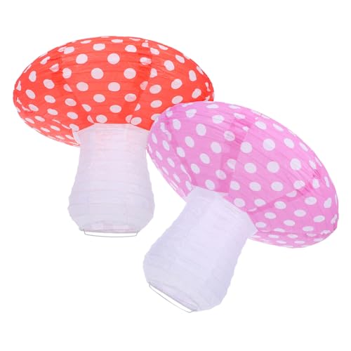 GRADENEVE 2 Stück Große Pilz-Papierlaternen Rot Violett Lampions für Kindergeburtstag Partydeko Garten Shower Schnelle Montage Verspielte Dekoration GRADENEVE 2 Stück Große Pilz-Papierlaternen Rot Violett Lampions für Kindergeburtstag Partydeko Garten Shower Schnelle Montage Verspielte Dekoration von GRADENEVE