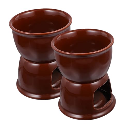 GRADENEVE 2 Stück Keramik-schokoladenschmelzbecher, Käsefondue-topf, Porzellan-kochgeschirr Für Süße Saucen Und Dips, Cake Pops, Kekse, Kuchen, Zuhause, Restaurants von GRADENEVE
