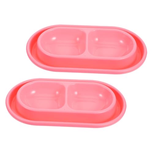 GRADENEVE 2 Stück Teiliges Futternapf Set für Katzen und Hunde Doppelte Fressnäpfe aus Kunststoff Antikipp Basis Leicht zu Reinigen für Katzen und Welpen Geeignet für Kleine und Mittelgroße von GRADENEVE