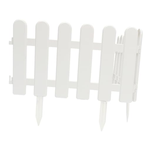 GRADENEVE 2 Stück Teiliges Weiß mit Erdspießen Stabile DIY Blumenbeetbegrenzung Dekorativer Picket Courtyard Path Fence für Balkon Garten und Blumenrabatten GRADENEVE 2 Stück Teiliges Weiß mit Erdspießen Stabile DIY Blumenbeetbegrenzung Dekorativer Picket Courtyard Path Fence für Balkon Garten und Blumenrabatten von GRADENEVE