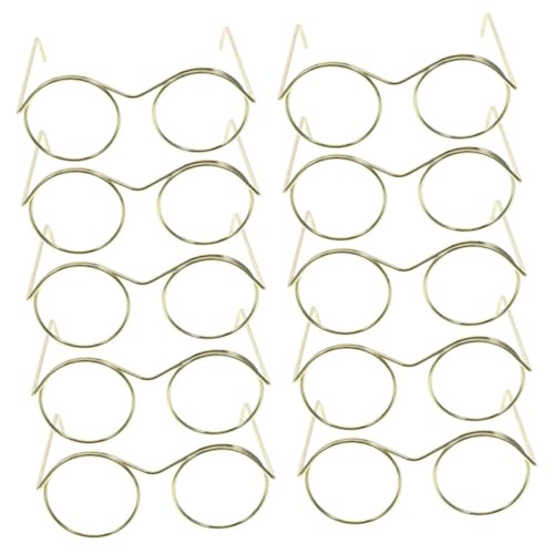 GRADENEVE 20 Stück Mini Metallbrillen ohne Gläser Runde Drahtrahmen Puppenbrillen Klassische Stylische Accessoires für Puppenhaus Dekor Langlebig und Einzigartig für Bastelprojekte GRADENEVE 20 Stück Mini Metallbrillen ohne Gläser Runde Drahtrahmen Puppenbrillen Klassische Stylische Accessoires für Puppenhaus Dekor Langlebig und Einzigartig für Bastelprojekte von GRADENEVE