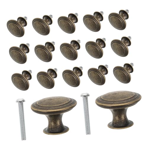 GRADENEVE 24 Stück Teiliges Möbelgriffe aus Langlebiger Zinklegierung Vintage Europäischer Stil Dekorative Schubladenknöpfe für Kommode Schuhschrank und Küchenschränke Einfache Montage von GRADENEVE