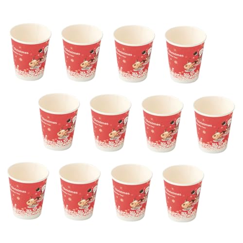 GRADENEVE 250 Ml Dicke Laminierte Becher Wiederverwendbar-pappbecher 50 Stück Partygeschirr Für Hochzeit Geburtstag Bankett Zufälliger Stil von GRADENEVE