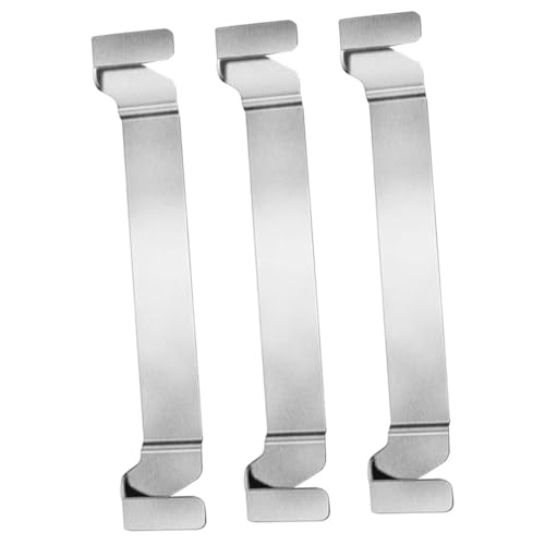 GRADENEVE 3 Stück Edelstahl Grillspachtelhalter BBQ Werkzeughalter Griddle Spatula Rack Rostfrei Hitzebeständig Platzsparend für Camping und Grillstation von GRADENEVE