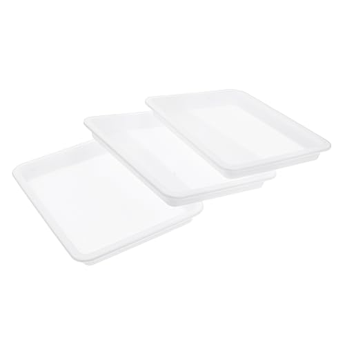 GRADENEVE 3 Stück Labortablett Aus Kunststoff Basteltablett Organizer Tablett Kunststofftablett Schultablett Experimentiertablett Aktivitätstablett Serviertablett Kunsttablett von GRADENEVE