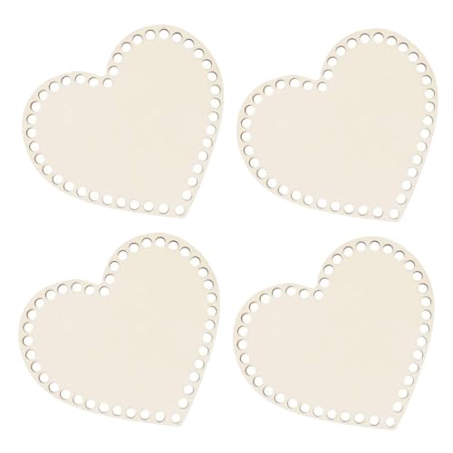 GRADENEVE 4 STÜCKE Teiliges Herzförmiges Holz Korbboden zum Häkeln DIY Tasche Boden Shaper Pad Handgefertigter Holz Boden für Herzformige Häkelkorb Taschen GRADENEVE 4 STÜCKE Teiliges Herzförmiges Holz Korbboden zum Häkeln DIY Tasche Boden Shaper Pad Handgefertigter Holz Boden für Herzformige Häkelkorb Taschen von GRADENEVE