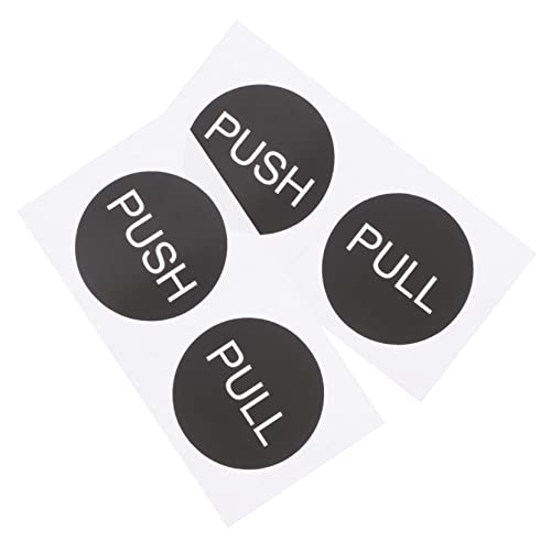 GRADENEVE 4Sätze Push Pull Türschilder Runde Türaufkleber für Erinnerung Aushöhlte Türdekore für Geschäft und Zuhause Türaufkleber für Schiebetüren von GRADENEVE