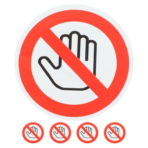 GRADENEVE 5blätter Berühren Schild Etikett Sicherheitsschild Warnschild Abziehbares Schild Selbstklebendes Warnetikett Für Lager Gerätefabriken GRADENEVE 5blätter Berühren Schild Etikett Sicherheitsschild Warnschild Abziehbares Schild Selbstklebendes Warnetikett Für Lager Gerätefabriken von GRADENEVE