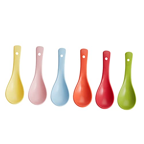 GRADENEVE 6 Stück Teiliges Keramiklöffel Bunte Suppenlöffel Porzellan Esslöffel Vielseitig für Suppe Porridge Dessert Ramen Haushalt Küchenhelfer GRADENEVE 6 Stück Teiliges Keramiklöffel Bunte Suppenlöffel Porzellan Esslöffel Vielseitig für Suppe Porridge Dessert Ramen Haushalt Küchenhelfer von GRADENEVE