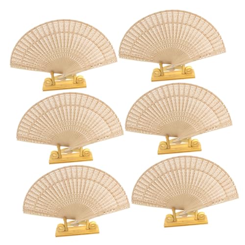 GRADENEVE 6 Stück Teiliges Vintage Holzfächer mit Filigraner Lasergravur Faltbare Handliche Tanzfächer aus Duftendem Holz Klassischer Chinesischer Stil für Partys und Kulturelle Anlässe GRADENEVE 6 Stück Teiliges Vintage Holzfächer mit Filigraner Lasergravur Faltbare Handliche Tanzfächer aus Duftendem Holz Klassischer Chinesischer Stil für Partys und Kulturelle Anlässe von GRADENEVE