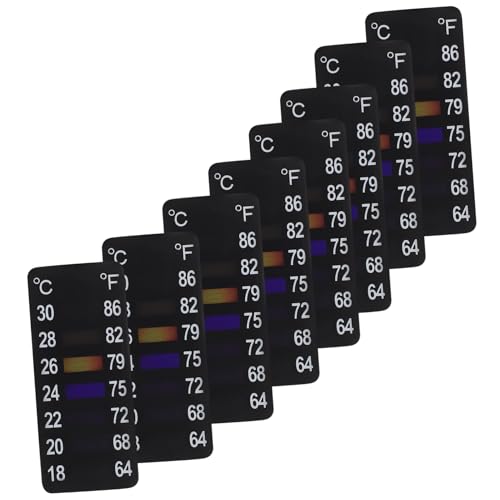 GRADENEVE 8st Temperaturaufkleber Für Den Gärtank Thermometeraufkleber Für Die Gärung Thermometer Aufkleben Thermometer-aufkleberstreifen Für Gärthermometer Zum Aufkleben Das Haustier von GRADENEVE