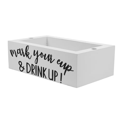 GRADENEVE Aufbewahrungsbox Für Tassen Aus Holz Partybecher-organizer Party-getränkehalter Mit Markierungsschlitz Spender Für Getränkebecher Becher- Und Deckelhalter Bar Getränkehalter Weiß GRADENEVE Aufbewahrungsbox Für Tassen Aus Holz Partybecher-organizer Party-getränkehalter Mit Markierungsschlitz Spender Für Getränkebecher Becher- Und Deckelhalter Bar Getränkehalter Weiß von GRADENEVE