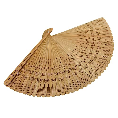 GRADENEVE Bambusklapperlüfter groß Hochzeitshandfans Faltbarer Handlüfter Weiß UV Bambusfans Faltfächer für Frauen Faltungslüfter -Handheld -Fans handklappbare Ventilatoren Faltlüfter von GRADENEVE