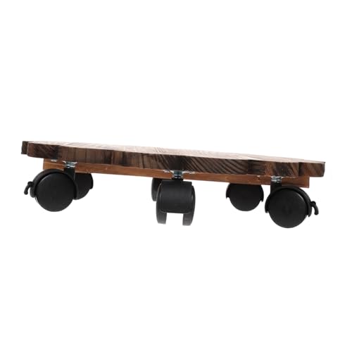 GRADENEVE Beweglicher Blumentopfhalter mit Blumen Design Stabiler Pflanzen blumentopfuntersetzer mit Universalrollen und Bremse Pflanzentopf tablett für Terrasse und Garten Schützt Böden von GRADENEVE