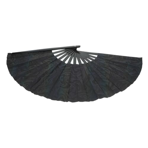 GRADENEVE Chinesischer Faltbarer Handfächer mit Reflektierendem Stoff Leichter Holzfächer Eleganter Tanz und Party Fächer Handlich und Kompakt für Festivals und Cosplay von GRADENEVE