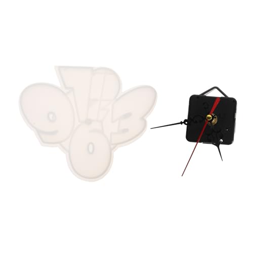 GRADENEVE DIY Silikonform Wanduhr mit Uhrwerk Flexible Wiederverwendbare Gießform für Kreative Epoxidharz Bastelprojekte Selbstklebend Bruchfest Einfache Reinigung Modernes Design von GRADENEVE