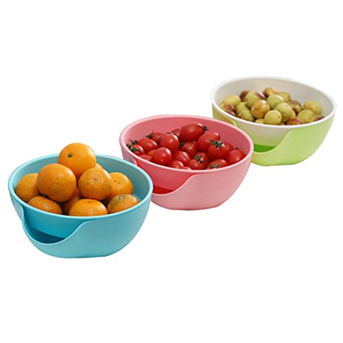 GRADENEVE Nussschale Mit Schale Aufbewahrung Snackschale Mit Doppelschale Für Kirschen Zufällige Farbe von GRADENEVE