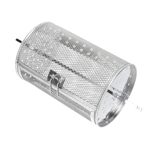 GRADENEVE Edelstahl Grillkorb mit Drehachse Rostfrei Praktischer Grillkäfig für Gemüse Nüsse Süßkartoffeln für Backofen und Luftfritteuse von GRADENEVE