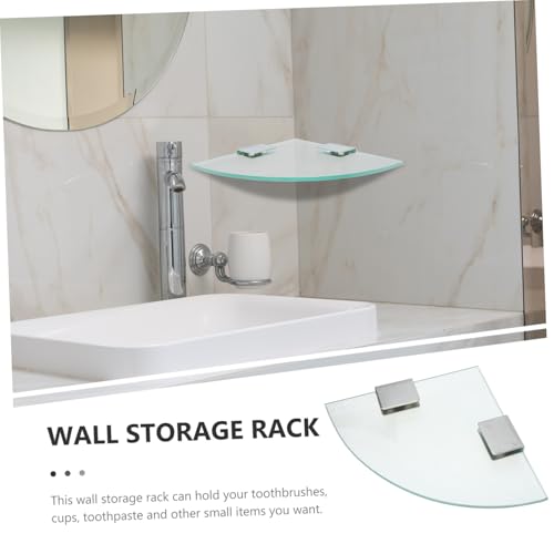 GRADENEVE Edelstahl Wandregal Dickes Glas Eckablage Dekoratives Badezimmer Küchen wandhängeregal Robustes Platzsparendes Schweberegal für Bad und Wohnraum GRADENEVE Edelstahl Wandregal Dickes Glas Eckablage Dekoratives Badezimmer Küchen wandhängeregal Robustes Platzsparendes Schweberegal für Bad und Wohnraum von GRADENEVE