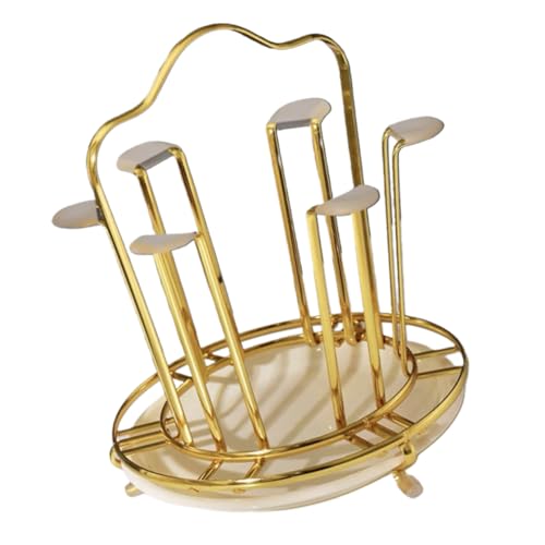 GRADENEVE Eisernes Tassenregal mit Belüftung Rostfrei Praktischer Becherhalter für Küche Ordnung und Wasserdurchlässig Runde Form für Haushalt und Glasbecherlagerung von GRADENEVE