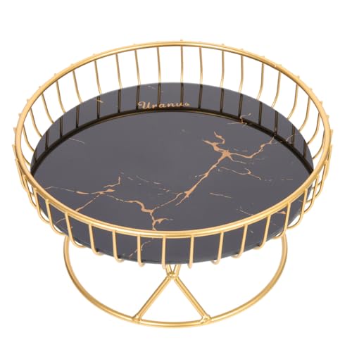 GRADENEVE Gemüsekorb Aufbewahrungsbehälter Aus Eisen Hohles Serviertablett Für Snacks Dekoratives Serviertablett Küchenschüssel von GRADENEVE