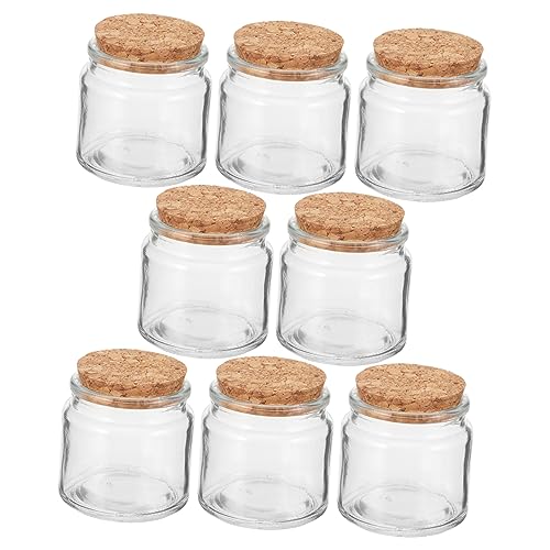 GRADENEVE 8stücke Glas Kerzengläser Teiliges Leere Teelicht Halter Mit Deckel Hochwertige Diy Kerzenbehälter Für Aromakerzen Und Dekoration Transparentes Design Für Stilvolle Akzente von GRADENEVE